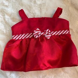 Build A Bear Red Satin Dress with Bow